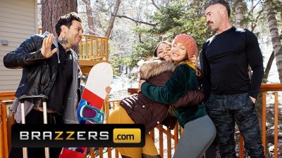 Brazzers  – Busty Babe Abigail Mac Fucked Hard by Small Hands in the Snow